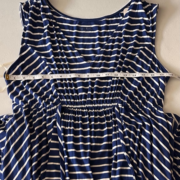 NWT. Isabel Maternity by Ingrid & Isabel Blue Striped Maxi Tank Dress Size XXL - Picture 8 of 13